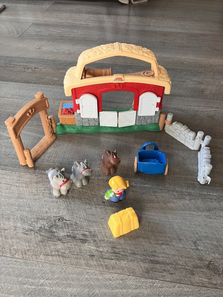 Fisher-Price Little People boerderij met dierengeluiden, Ophalen of Verzenden, Zo goed als nieuw, Speelset, Met geluid