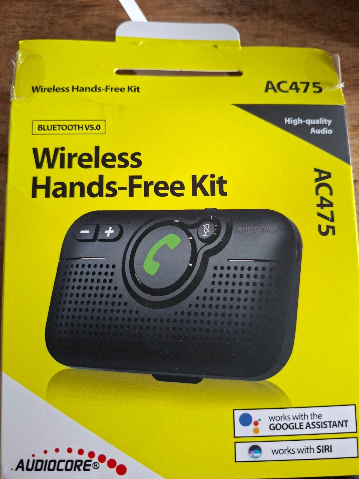 Audiocore AC475 Draadloze Handsfree Carkit Bluetooth V5.0, Telecommunicatie, Carkits, Ophalen of Verzenden, Nieuw, Opbouw, Complete carkit