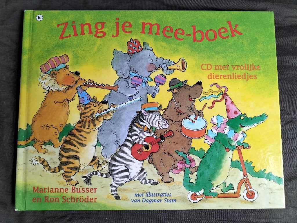Busser & Schröder - Zing je mee-boek + CD met dierenliedjes, Boeken, Fictie algemeen, Jongen of Meisje, Ophalen of Verzenden, Zo goed als nieuw