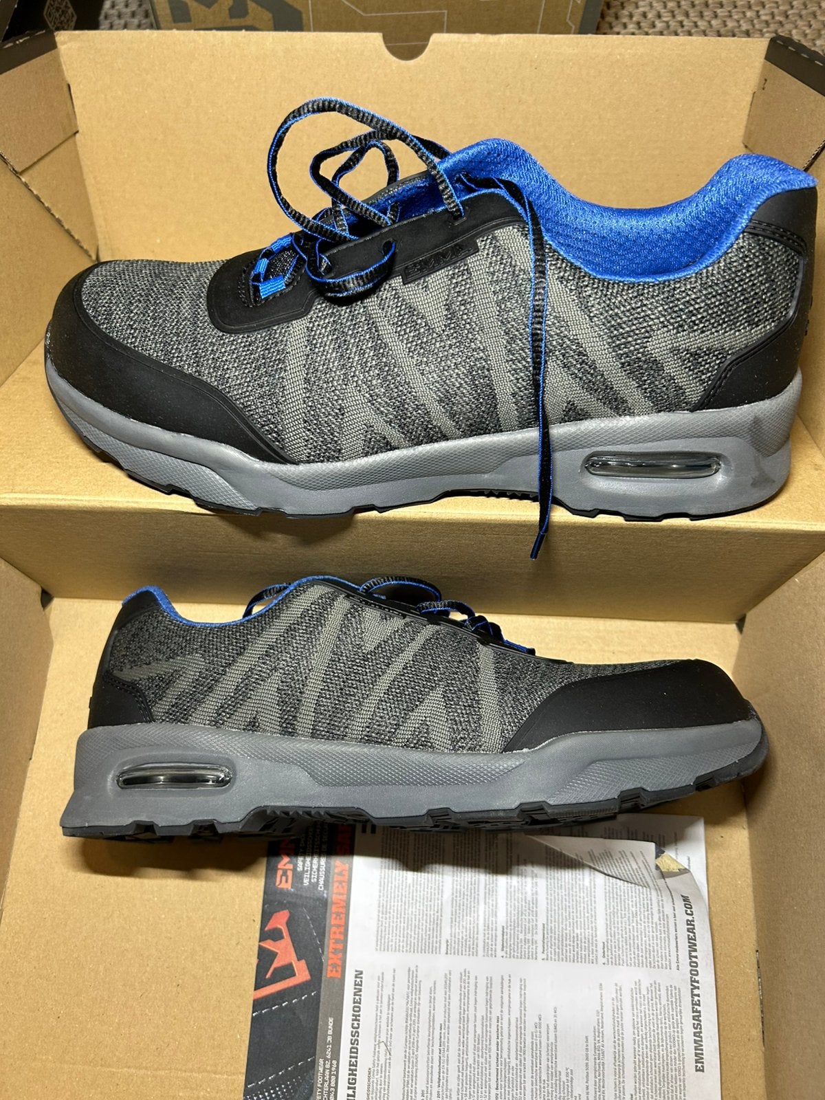 2x Nieuwe lichtgewicht Emma werkschoenen 42 met AIR demping, Kleding | Heren, Verzenden, Zwart, Nieuw, Werkschoenen