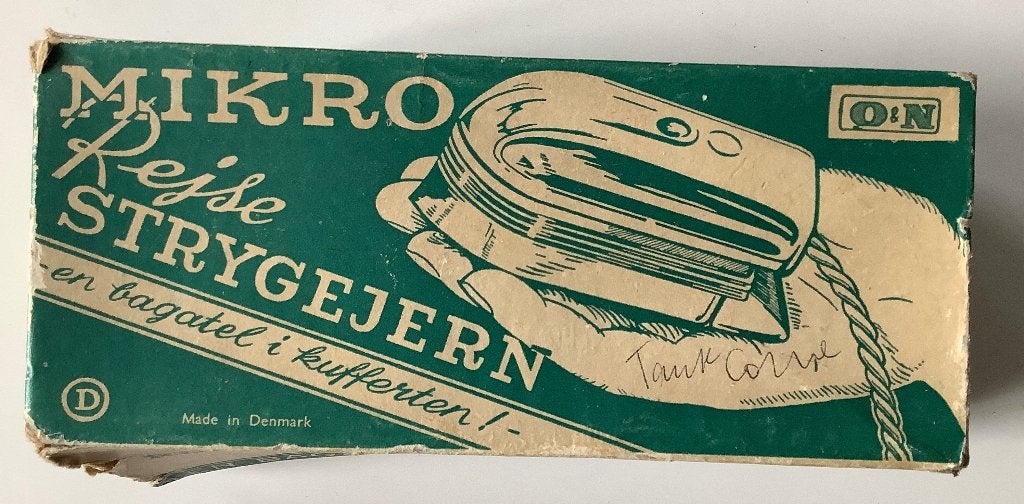 Vintage reisstrijkijzer ureum streamline design Denemarken, Ophalen of Verzenden
