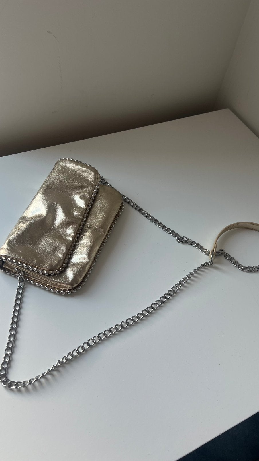 Goud tasje Zara, Ophalen of Verzenden, Overige kleuren, Schoudertasje