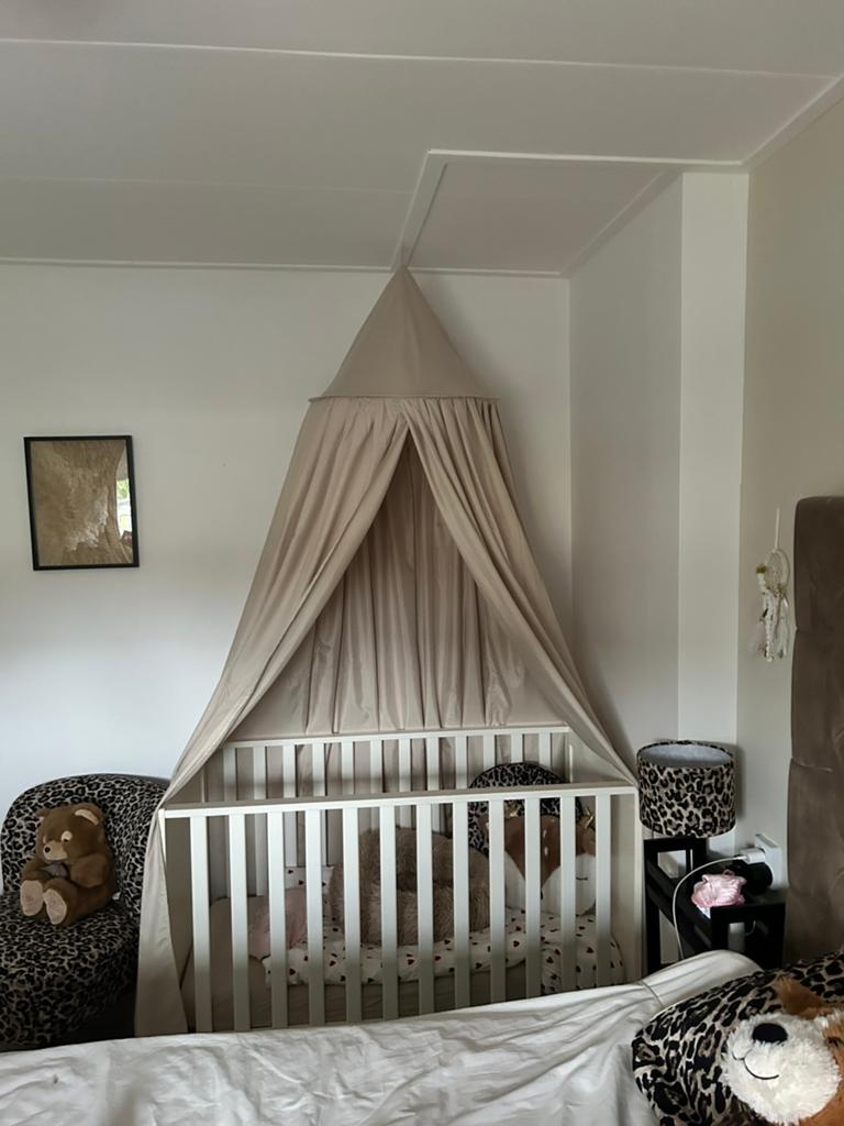 Klamboe bedhemel beige nieuw, Ophalen of Verzenden, Zo goed als nieuw, Klamboe