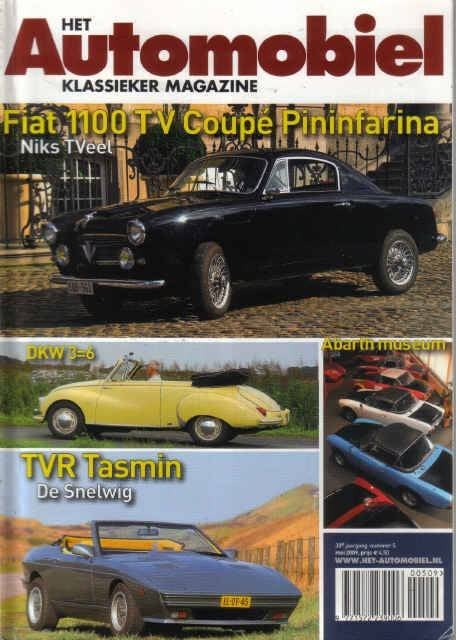 Automobiel 5 2009 : Fiat 1100 TV Coupe - TVR Tasmin - DKW, Ophalen of Verzenden, Gelezen, Algemeen