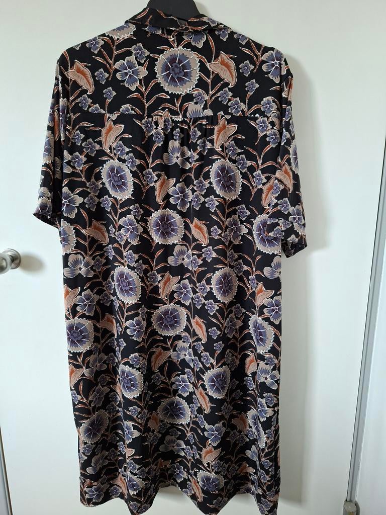 Norah Blousejurk Maat 48 - Nieuw met Bloemenprint, Kleding | Dames, Jurken, Zwart, Maat 46/48 (XL) of groter, Nieuw, Ophalen of Verzenden