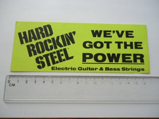 sticker oud hardrock hardrockin steel gitaar elektrisch str, Verzenden, Zo goed als nieuw, Bedrijf of Vereniging