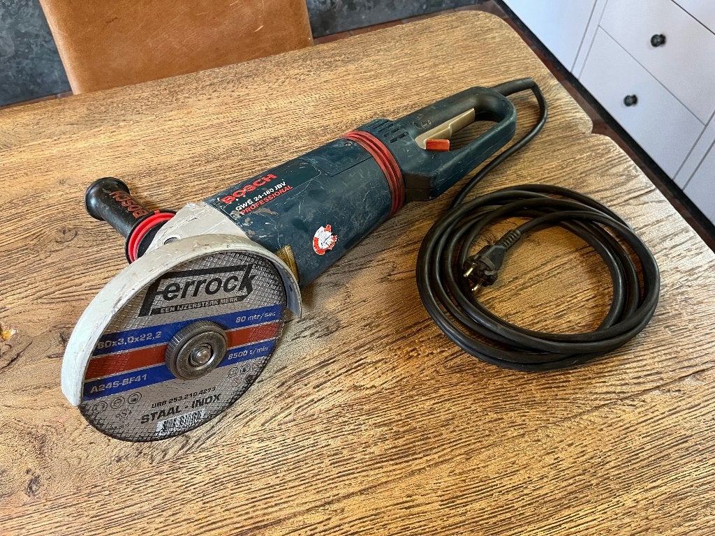 Bosch GWS 24-180 JBV Professional Haakse Slijpmachine, Ophalen, Gebruikt, 1000 watt of meer, Haakse handslijpmachine