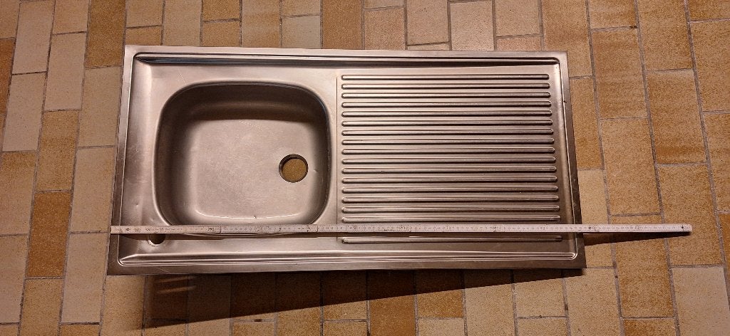 spoelbak RVS, Ophalen, Gebruikt, 50 tot 100 cm, Minder dan 100 cm