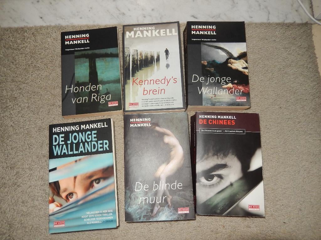 5x Mankell Chinees Kennedy's Brein Blinde Muur etc voor €7,0, Boeken, Scandinavië, Nieuw, Mankell Wahlöo etc, Ophalen of Verzenden