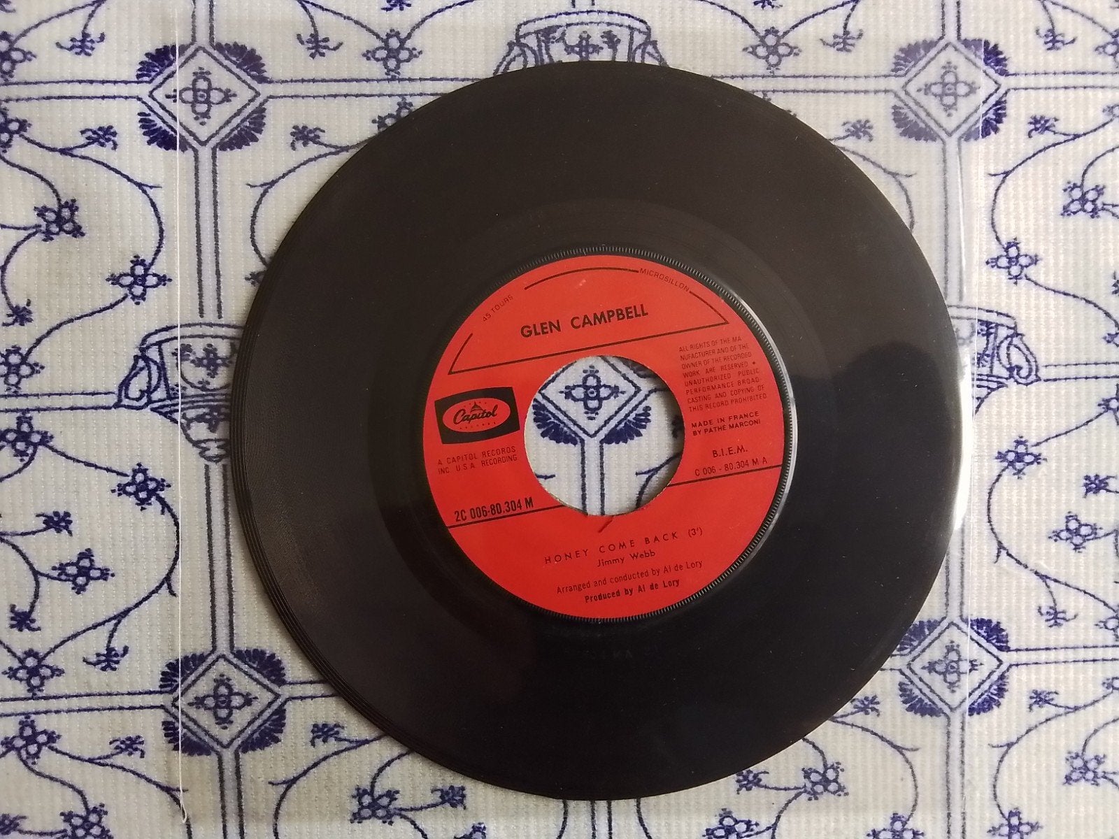 Glen cambell          Honey come back, Ophalen of Verzenden, Zo goed als nieuw, 7 inch, Pop