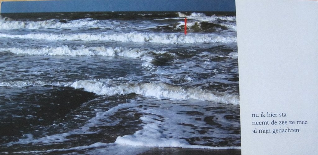 foto en gedicht van Saskia de Boer over de zee - nieuw, Verzenden, 1980 tot heden, Ongelopen, Overige thema's