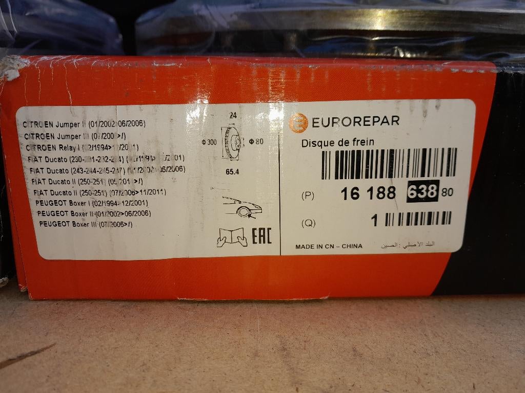 SET Remschijven Vooras -Nieuw -CITROEN JUMPER+ PEUGEOT BOXER, Verzenden, Nieuw, Citroën