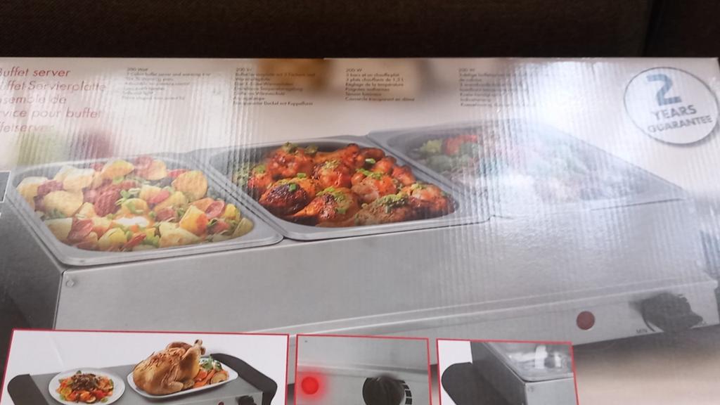 NIEUW in doos Buffet Server met Warmhoudplaat Cuisinier, Ophalen of Verzenden, Nieuw, Airfryer