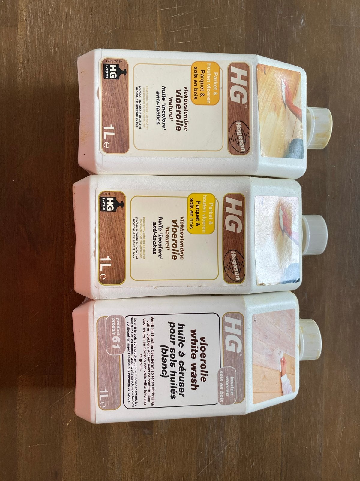 HG Vloerolie voor Parket & Houten Vloeren (3x 1L), Ophalen, Overige materialen, Overige typen, Nieuw