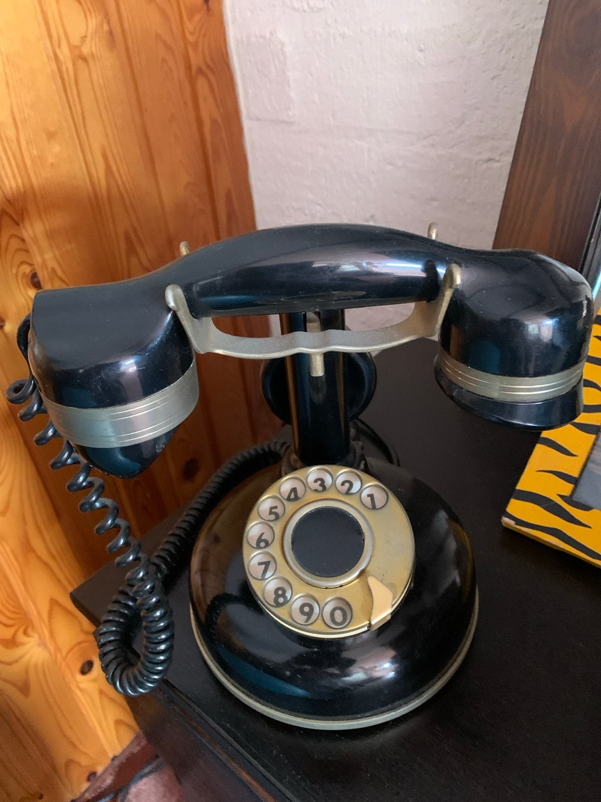 Antieke Telcer Telefoon - Goud Verguld - Goede Staat, Telecommunicatie, Vaste telefoons | Niet Draadloos, Ophalen of Verzenden