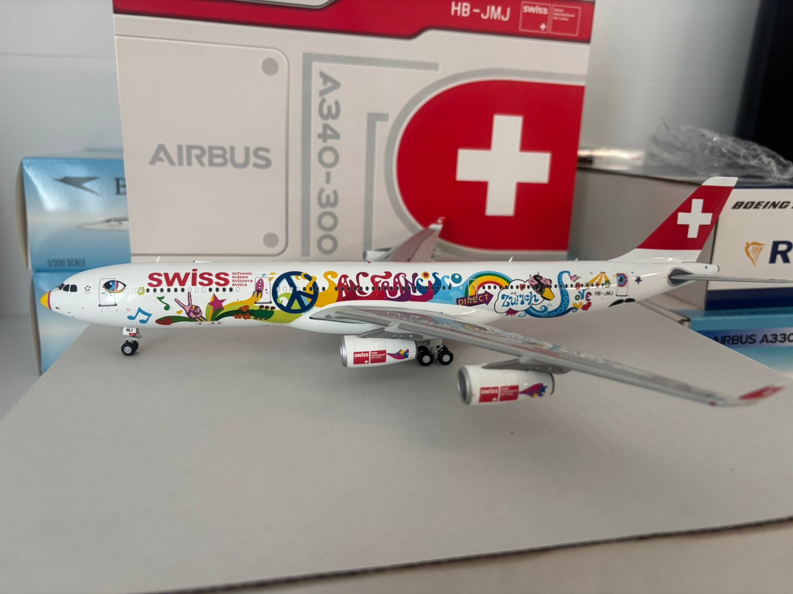 JC Wings Swiss Airbus A340 1/200, Ophalen of Verzenden, Zo goed als nieuw, Schaalmodel