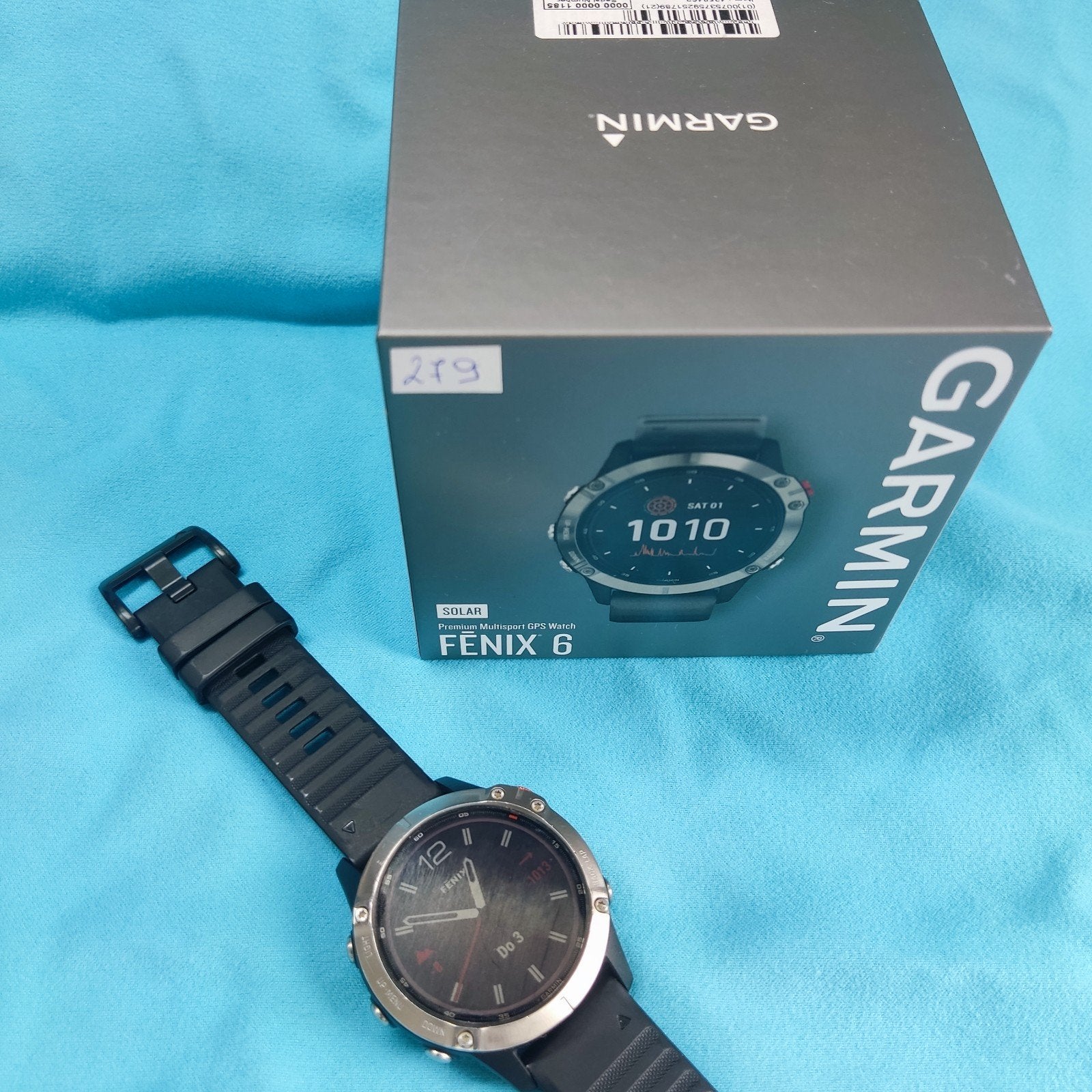 Garmin fēnix 6 Solar – nette staat – krasvrij glas, Gebruikt, Garmin Fenix 6 solar, Zwart, Ophalen of Verzenden