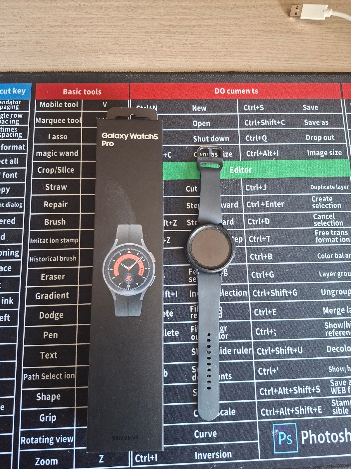 Samsung smart watch galaxy watch5 pro, Sieraden, Tassen en Uiterlijk, Smartwatches, Samsung Galaxy Watch 5 Pro, Zwart, Ophalen of Verzenden
