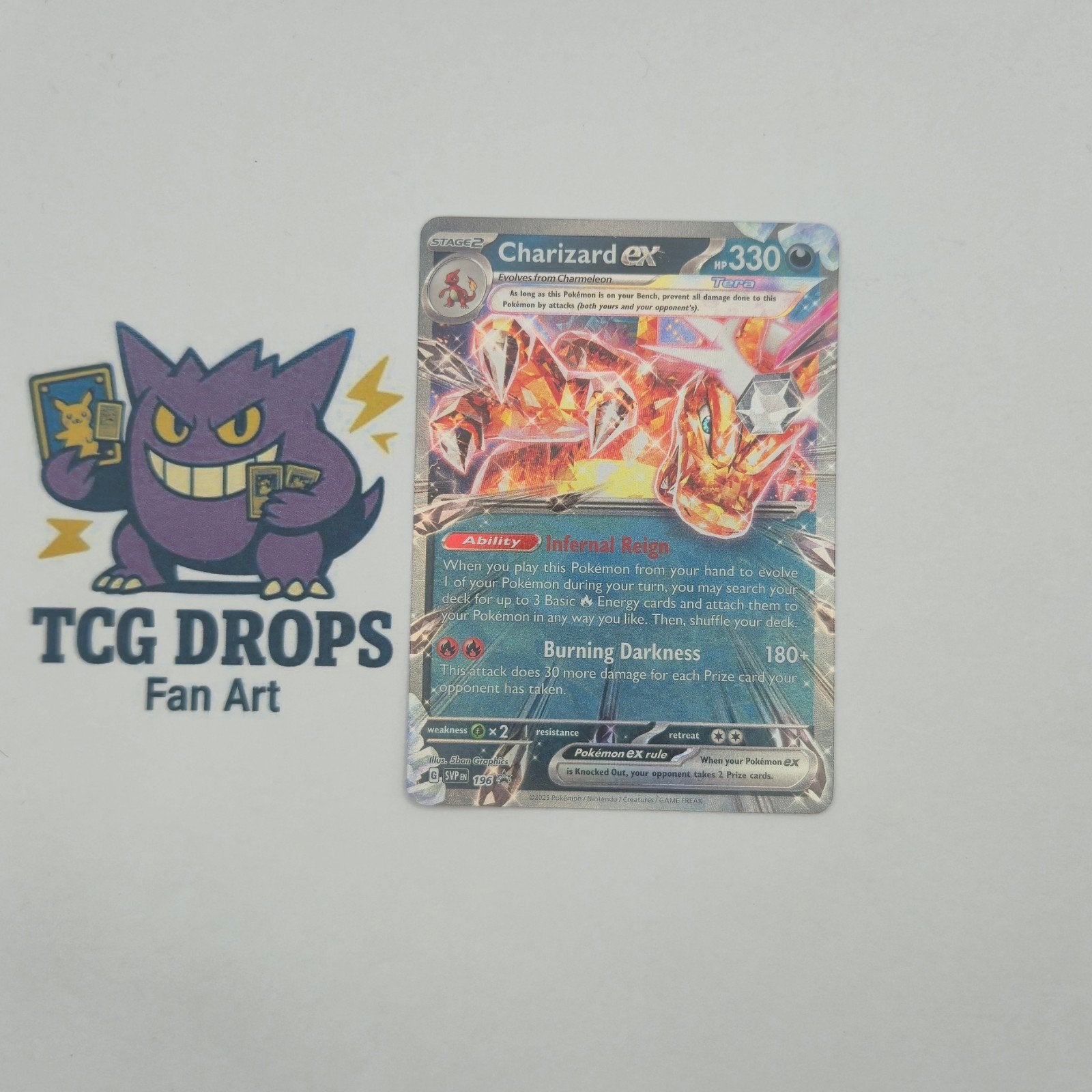 Charizard ex	SVP196	Black Star Promos, Ophalen of Verzenden, Zo goed als nieuw, Losse kaart, Foil