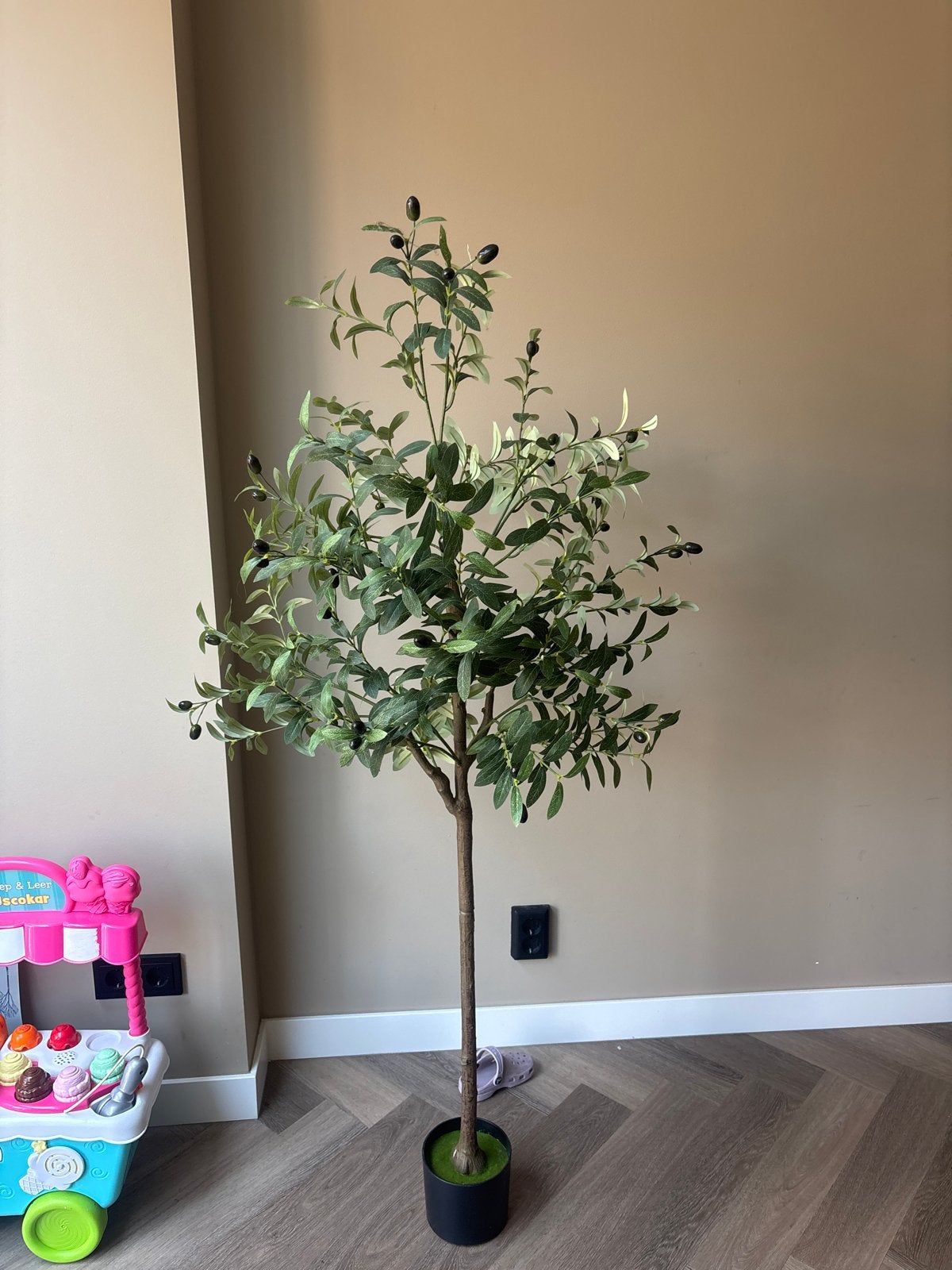 Kunst Olijfboom - Realistische Decoratie, Huis en Inrichting, Woonaccessoires | Kunstplanten en Kunstbloemen, Ophalen, Binnen