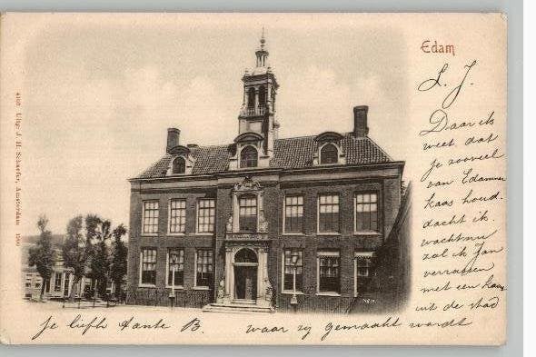 Edam  uitg Schaefer 1900, Verzenden, Voor 1920, Gelopen, Noord-Holland