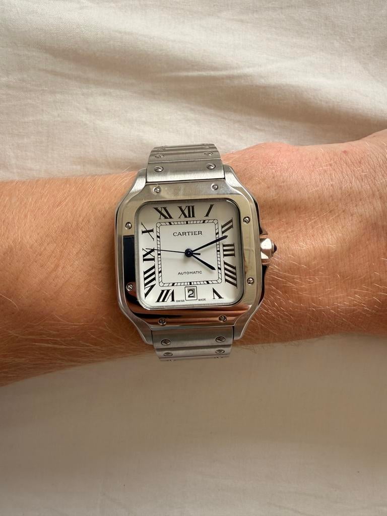 Gloednieuw Cartier Santos horloge - Ik ga een andere kopen, Overige merken, Staal, Polshorloge, Nieuw
