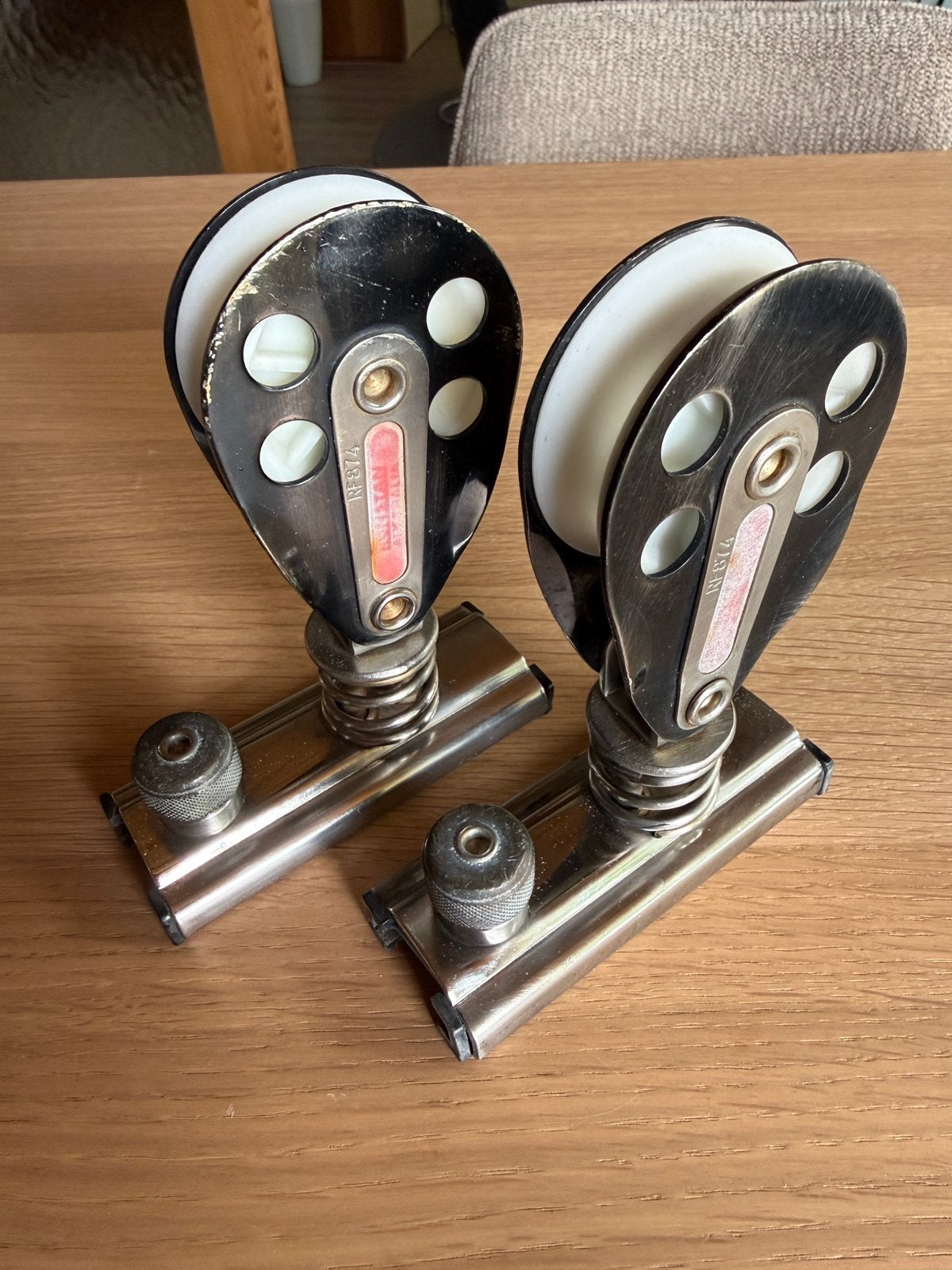 Ronstan 50mm genua blokken 5x32 rail, Ophalen of Verzenden, Gebruikt, Lijn of Blok