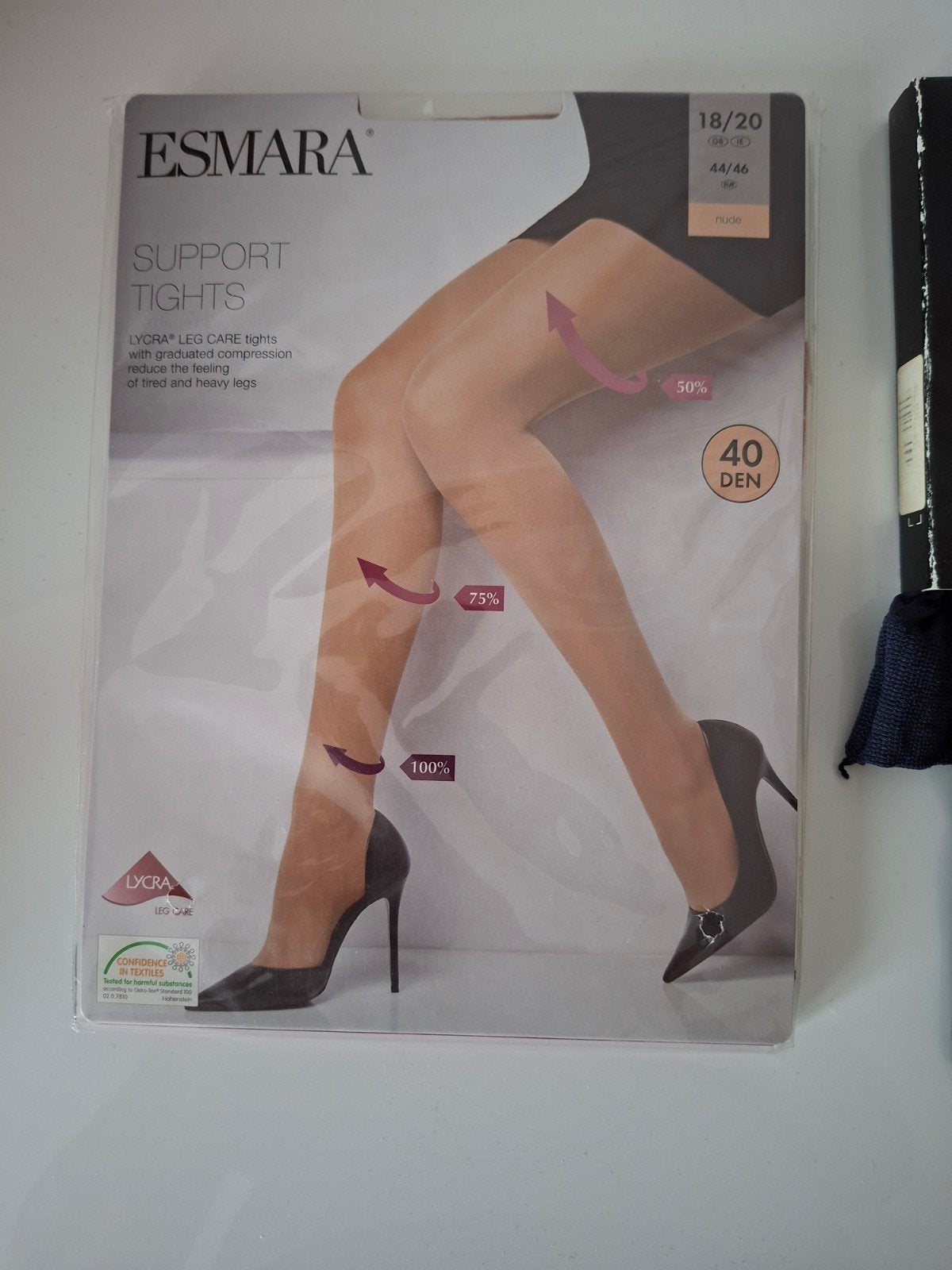 2 Nieuwe Ondersteunende Panty's: Blauw (Glans) & Huidkleur, Ophalen of Verzenden, Nieuw, Blauw, Panty