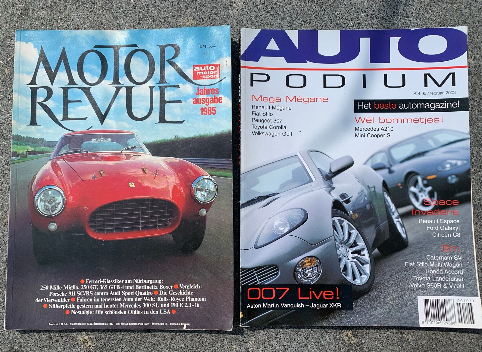 Autobladen: Motor Revue (1985) & Auto Podium (2003), Ophalen of Verzenden, Gelezen, Algemeen