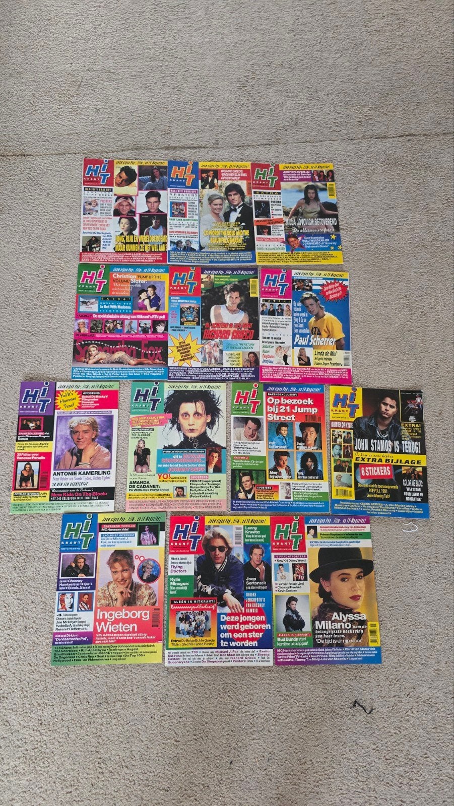 13x hitkrant 1991, Ophalen of Verzenden, Zo goed als nieuw, Muziek, Film of Tv