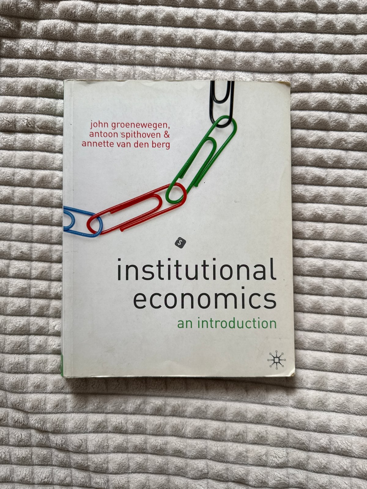 Institutional Economics: An Introduction - Groenewegen, Ophalen of Verzenden, Gamma, Zo goed als nieuw, WO