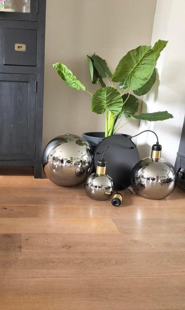 Hanglamp, Ophalen of Verzenden, Zo goed als nieuw, Glas, Minder dan 50 cm