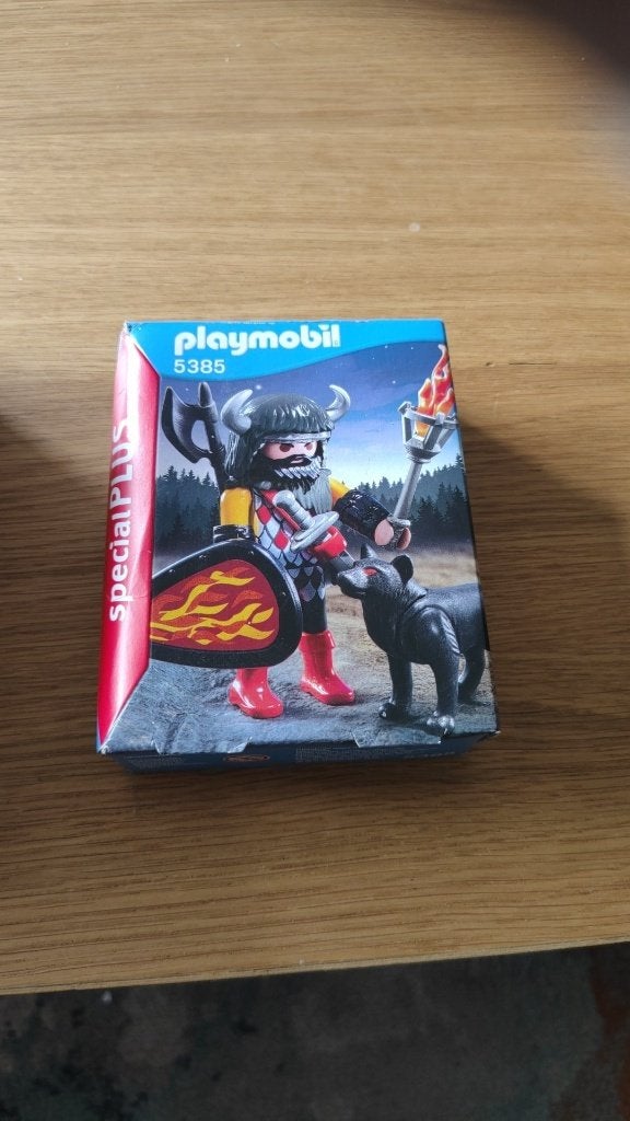 Playmobil Special Plus 5385 Wolfskrijger met wolf, Gebruikt, Complete set, Ophalen of Verzenden, Knights