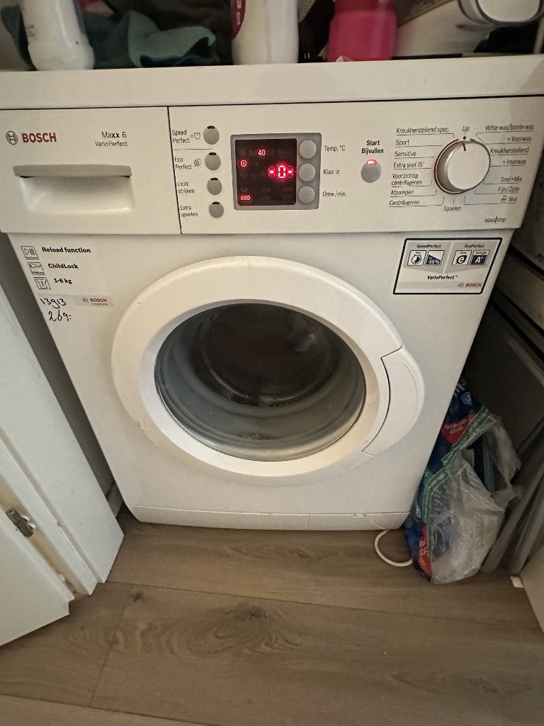 Bosch Maxx 6 VarioPerfect Wasmachine, Ophalen, 4 tot 6 kg, Voorlader, 85 tot 90 cm