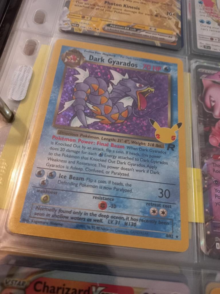 Dark Gyarados holo, Ophalen of Verzenden, Zo goed als nieuw, Losse kaart, Foil