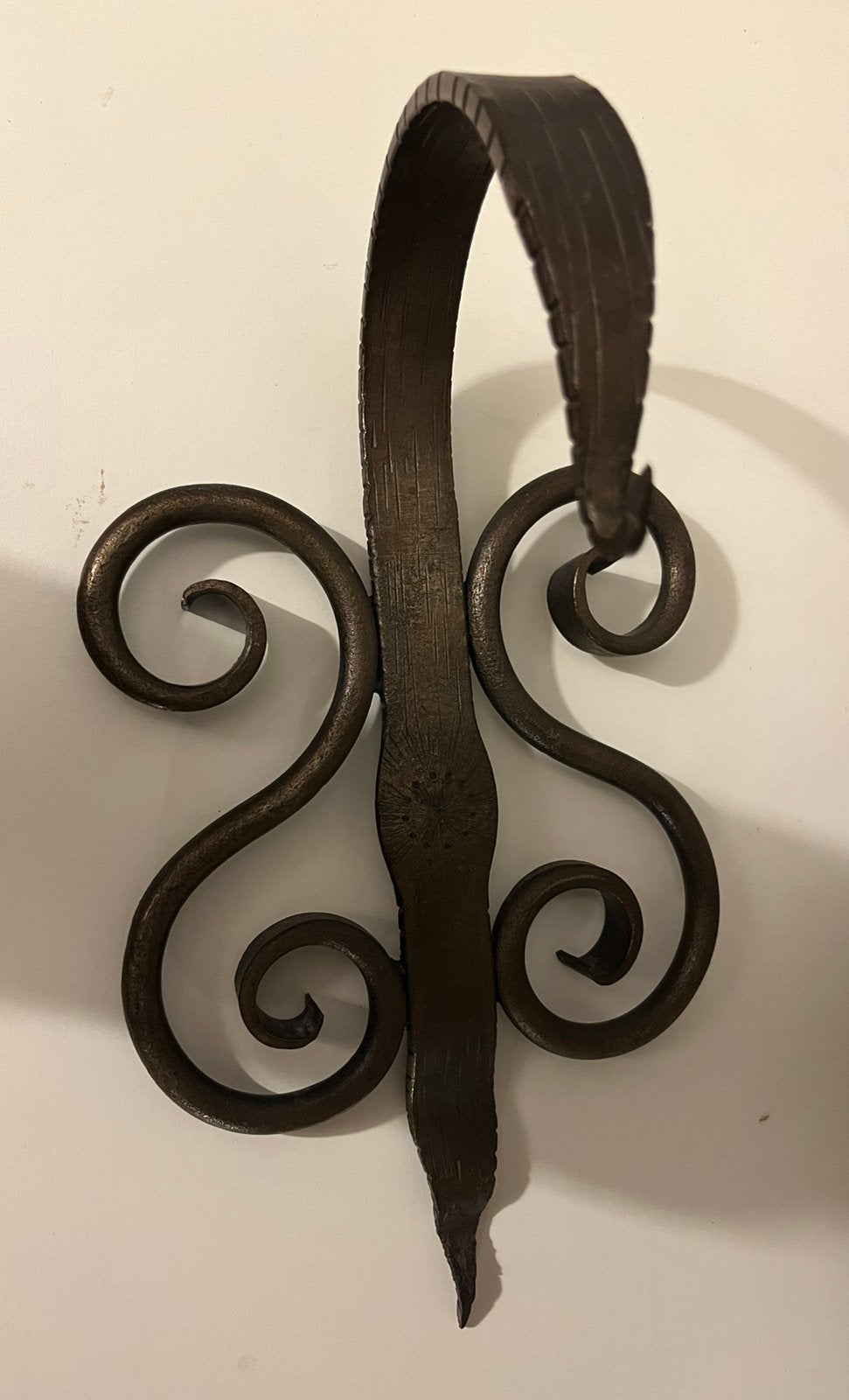 Smeedijzeren wandhanger, vintage, Ophalen of Verzenden