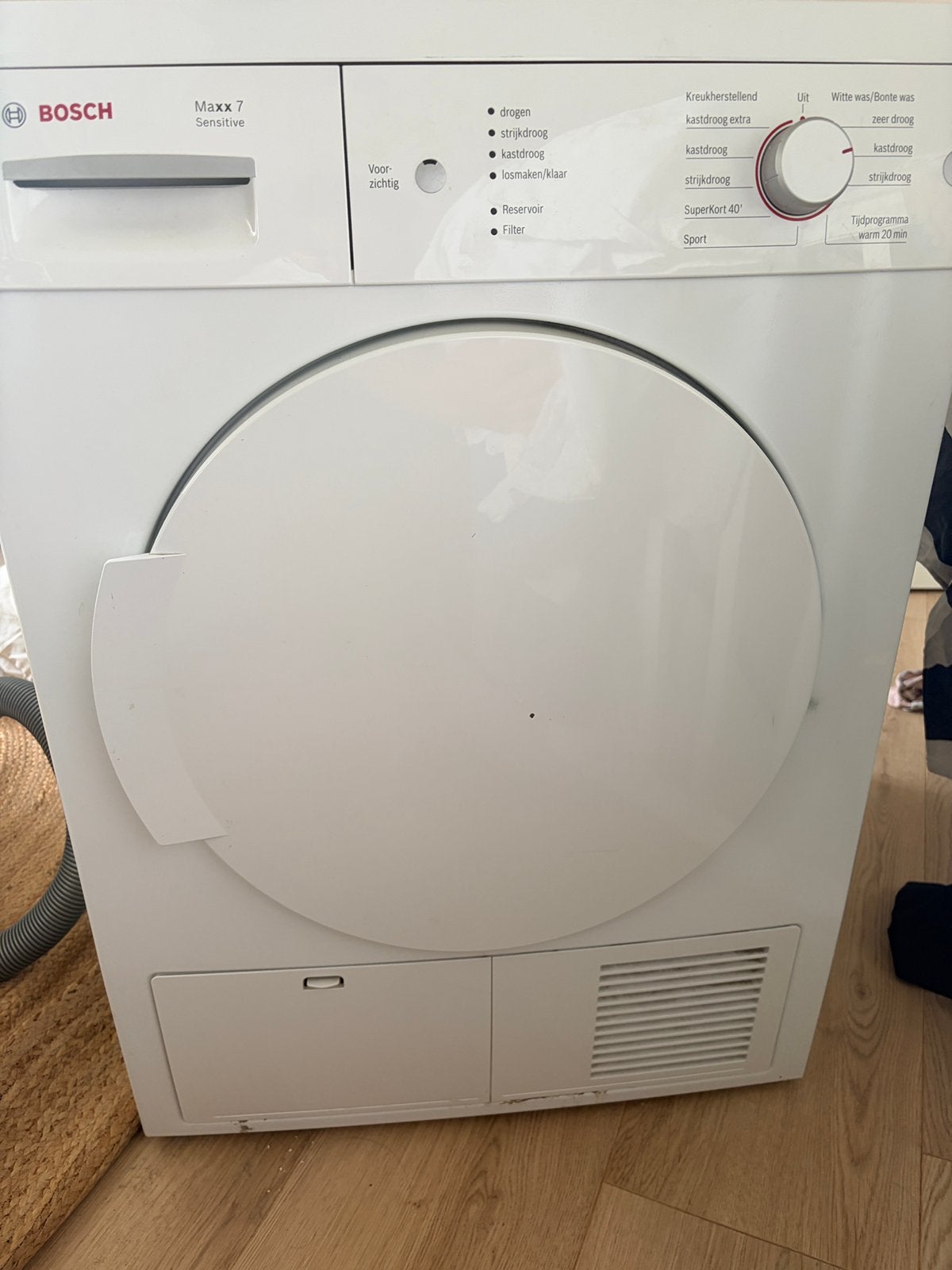 Bosch droger Maxx7 Sensitive -snaar stuk, Witgoed en Apparatuur, Wasdrogers, Ophalen, 6 tot 8 kg, Minder dan 85 cm, Zo goed als nieuw