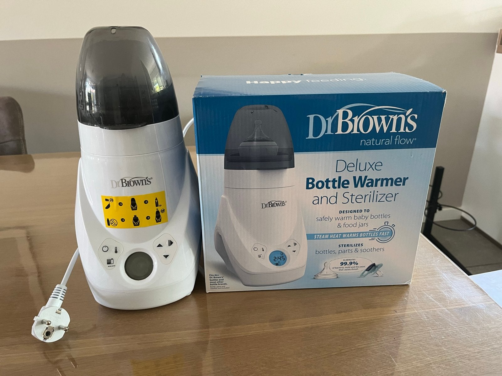 Dr. Brown's Deluxe Flessenwarmer en Sterilisator, Flessen- of potjesverwarmer, Stoomfunctie, Dr. Brown's, Ophalen of Verzenden