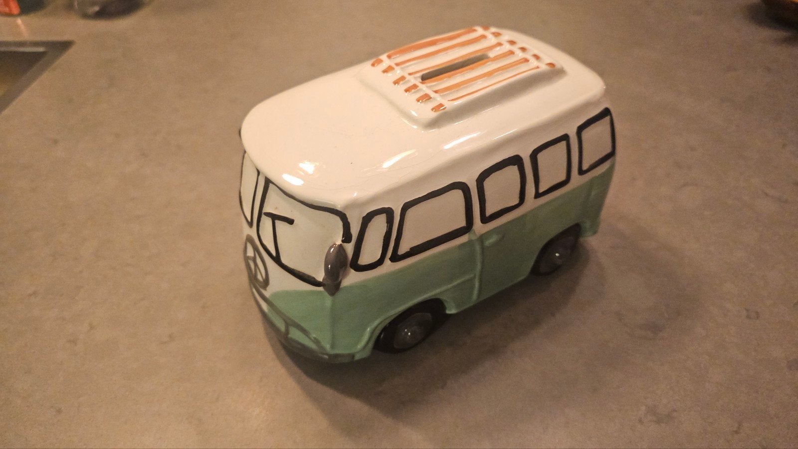 Spaarvarken Volkswagen T1 busje, Verzamelen, Ophalen of Verzenden, Gebruikt, Steen, Aardewerk of Keramiek, Vervoermiddel