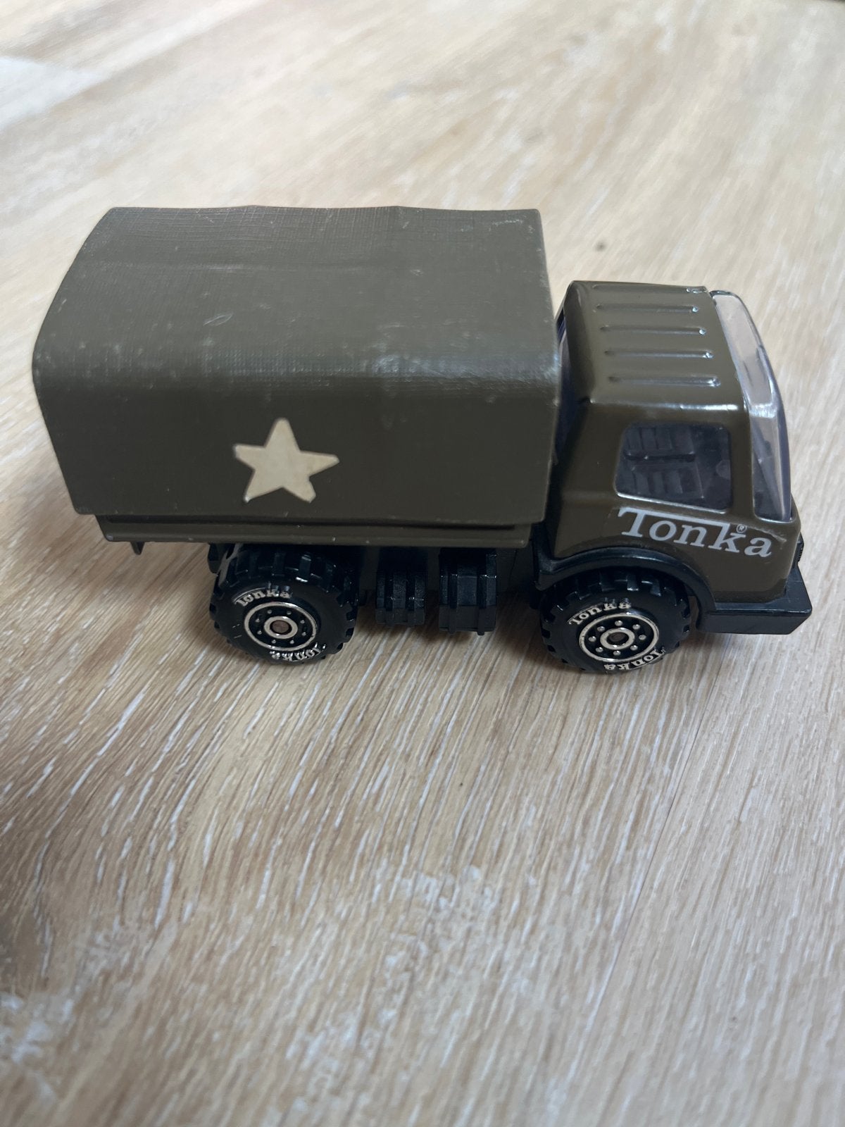 Tonka Model Vrachtwagen met Huif - Militair Groen, Kinderen en Baby's, Speelgoed | Speelgoedvoertuigen, Ophalen, Gebruikt