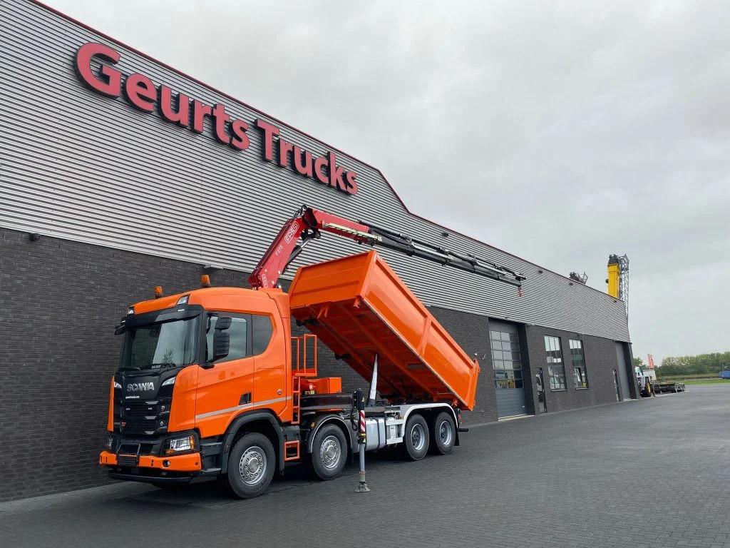 Scania R650 V8 NGS XT 8X4 + KIPPER + FASSI F275A.2.25 KRAAN/, Auto's, Vrachtwagens, Automaat, Achterwielaandrijving, Euro 6, Bedrijf