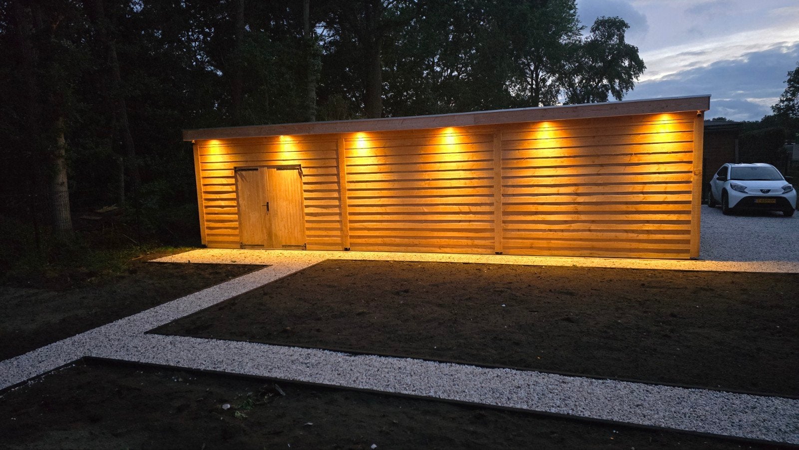 Stacaravan / Chalet: Stebo Special Chalet 12x4m met 2 Riante