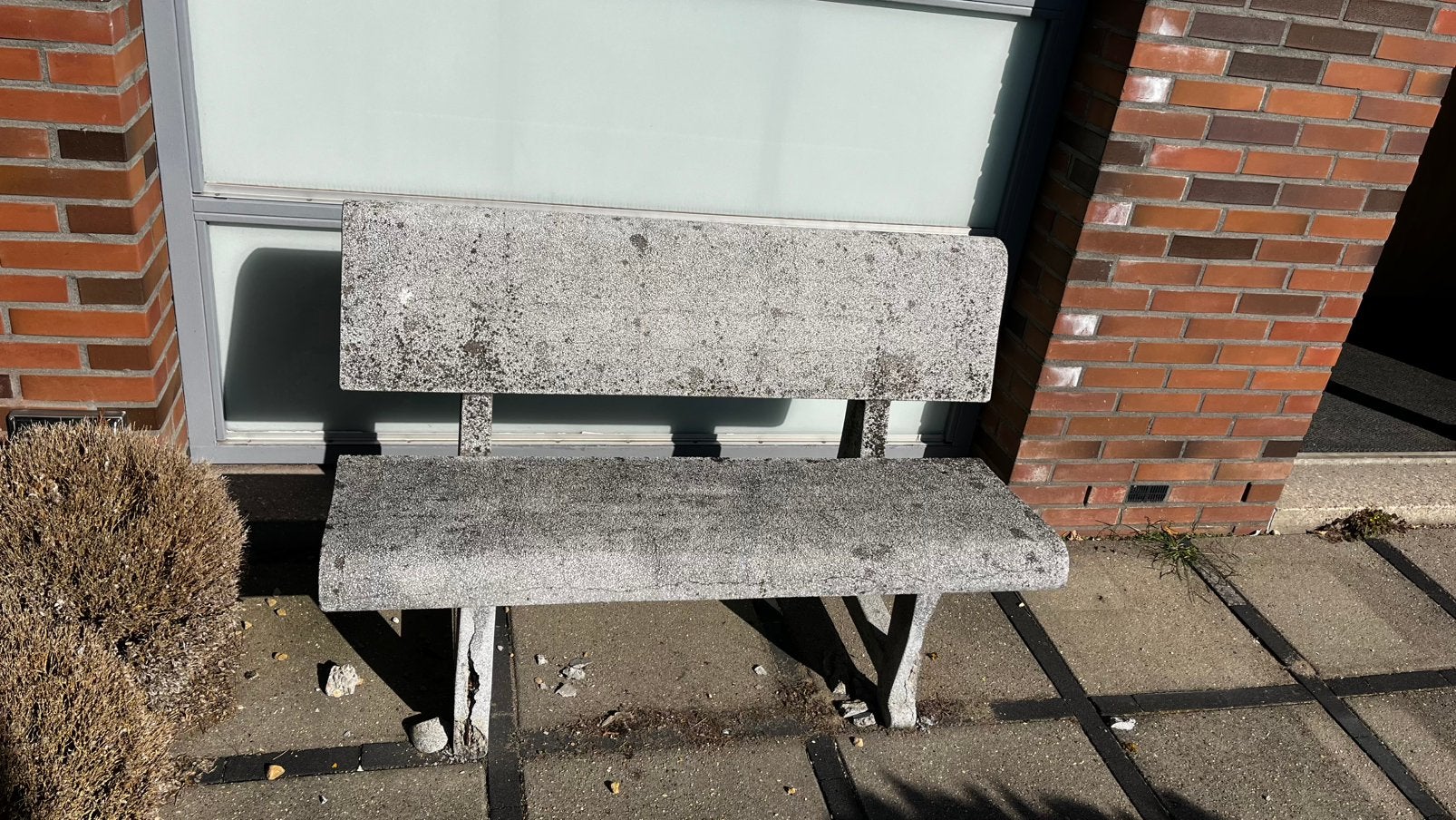 Betonnen tuinbank, Tuin en Terras, Ophalen, Gebruikt, Overige materialen