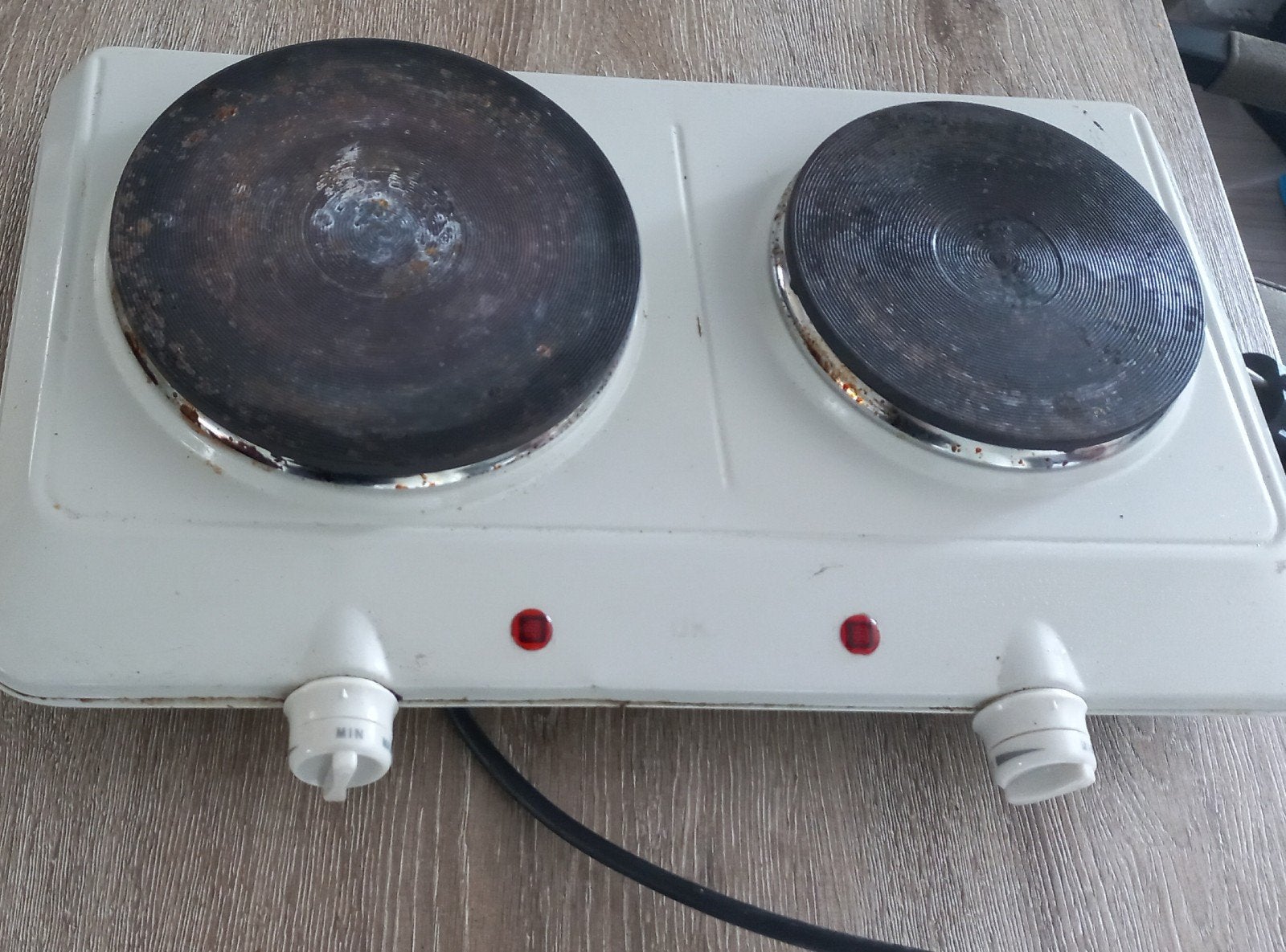 Draagbare elektrische kookplaat met 2 zones, Witgoed en Apparatuur, Kookplaten, Ophalen, Gebruikt, 3 kookzones of minder, Vrijstaand