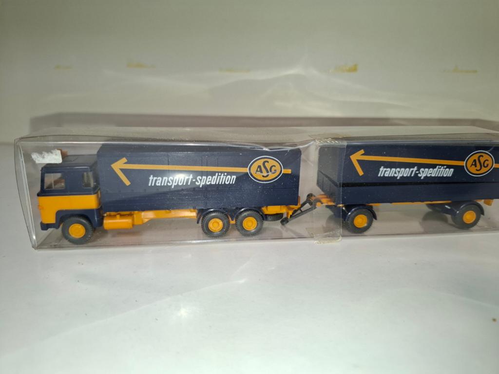 Wiking ASG Transport-Spedition Vrachtwagen met Oplegger, Ophalen of Verzenden, Zo goed als nieuw, Bus of Vrachtwagen