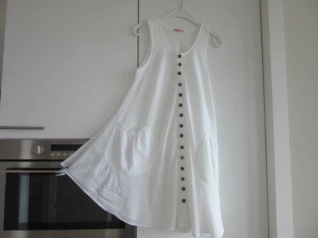 Jurk/strandjurkje/vakantiejurkje wit maat medium z.g.a.n., Kleding | Dames, Maat 38/40 (M), Wit, Ophalen of Verzenden, Zo goed als nieuw