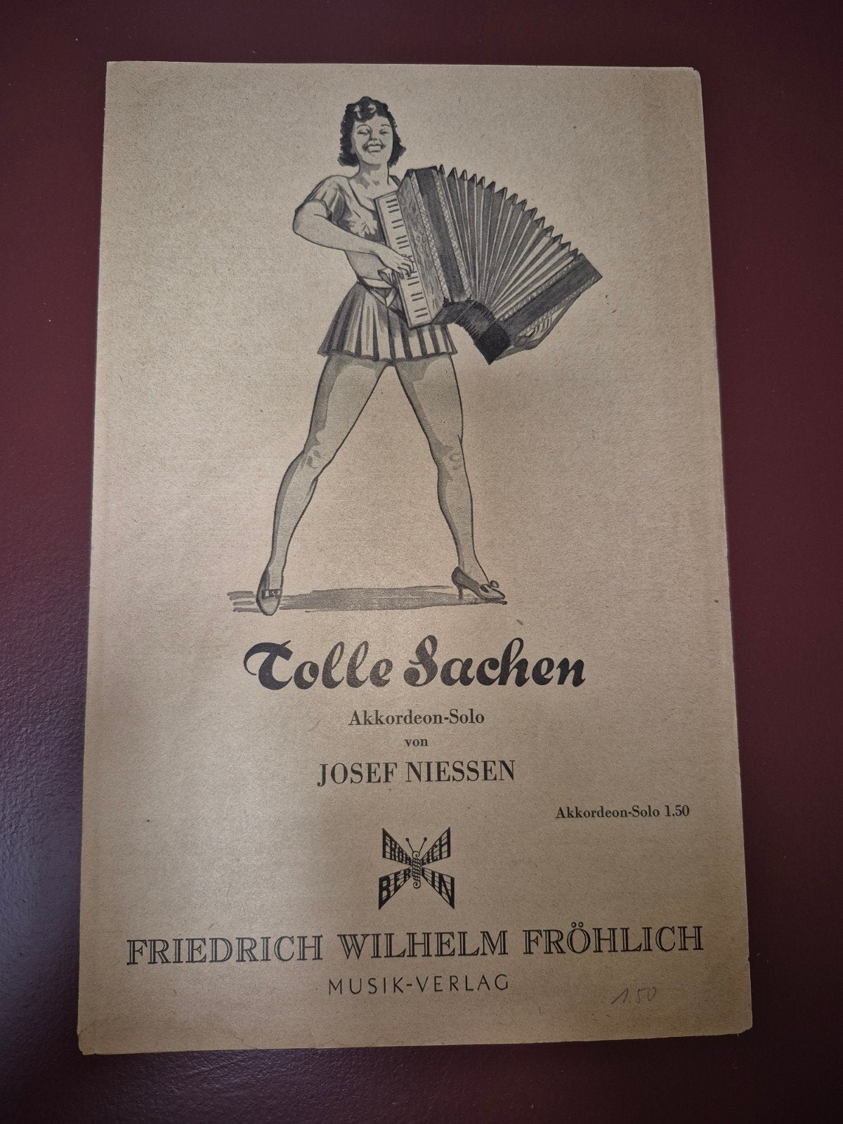 Tolle Sachen - Accordeon Solo bladmuziek van Josef Niessen, Gebruikt, Overige genres, Ophalen of Verzenden, Artiest of Componist