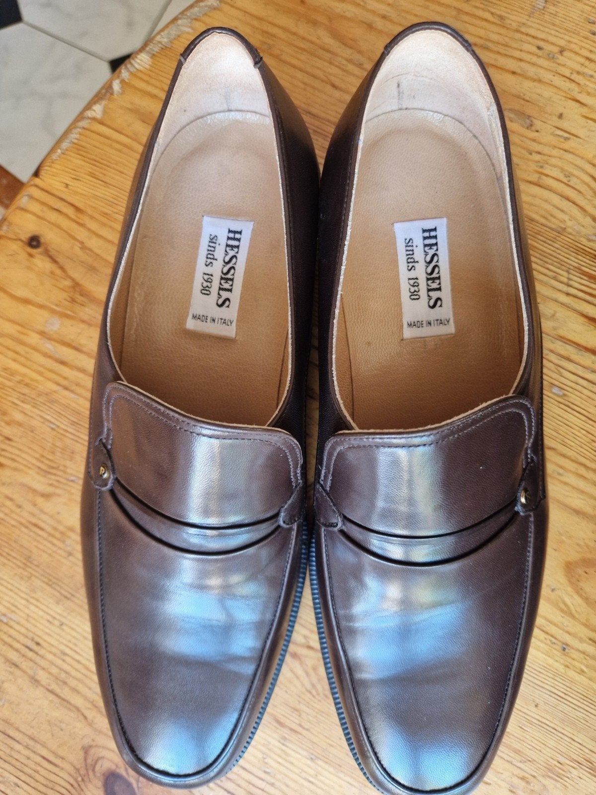 Hessels Herenschoenen - Nieuw in doos - Maat 9, Bruin, Nieuw, Ophalen of Verzenden, Hessels