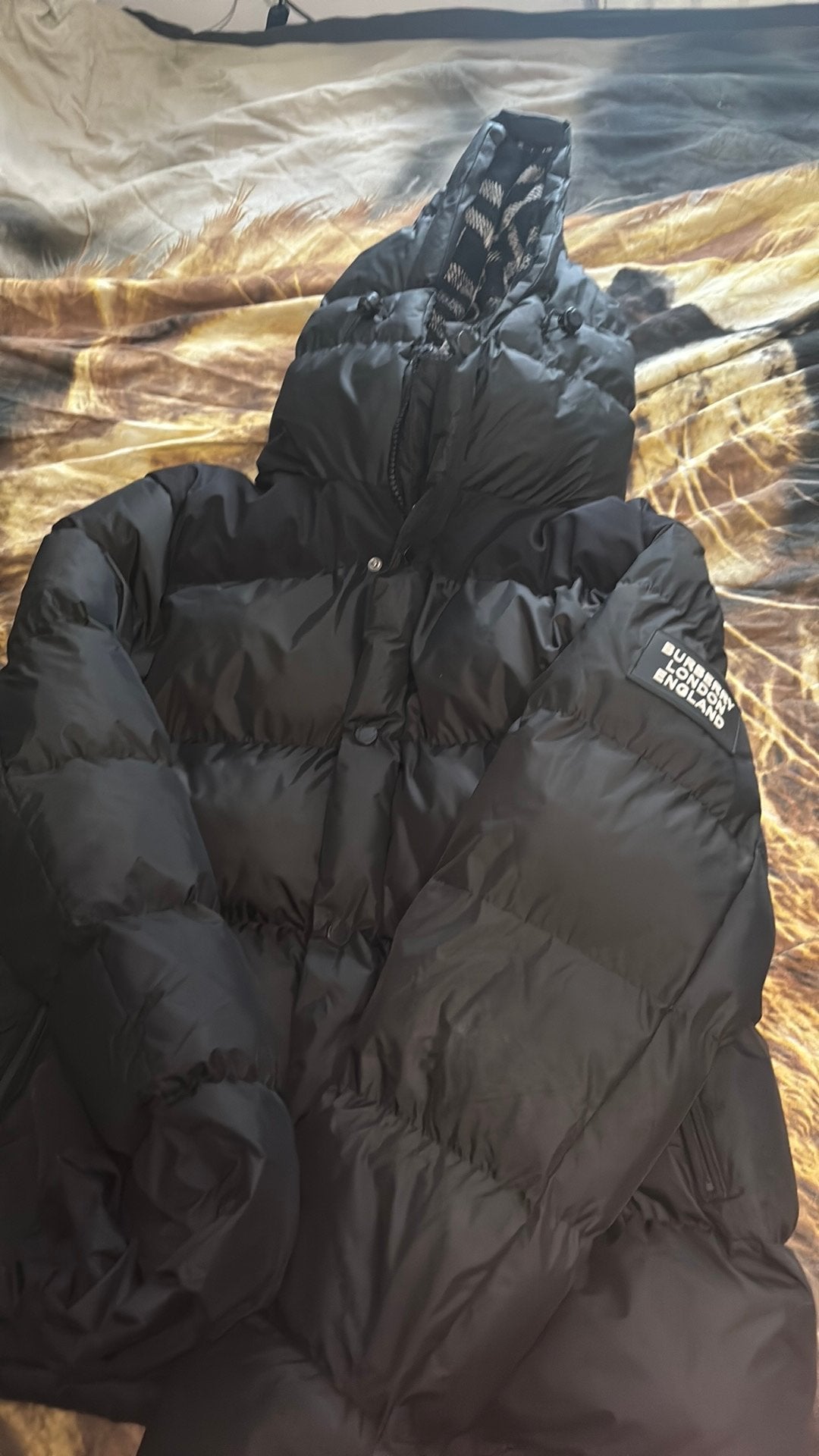 burberry puffer jacket, Kleding | Heren, Jassen | Winter, Ophalen of Verzenden, Gedragen, Maat 56/58 (XL), Zwart