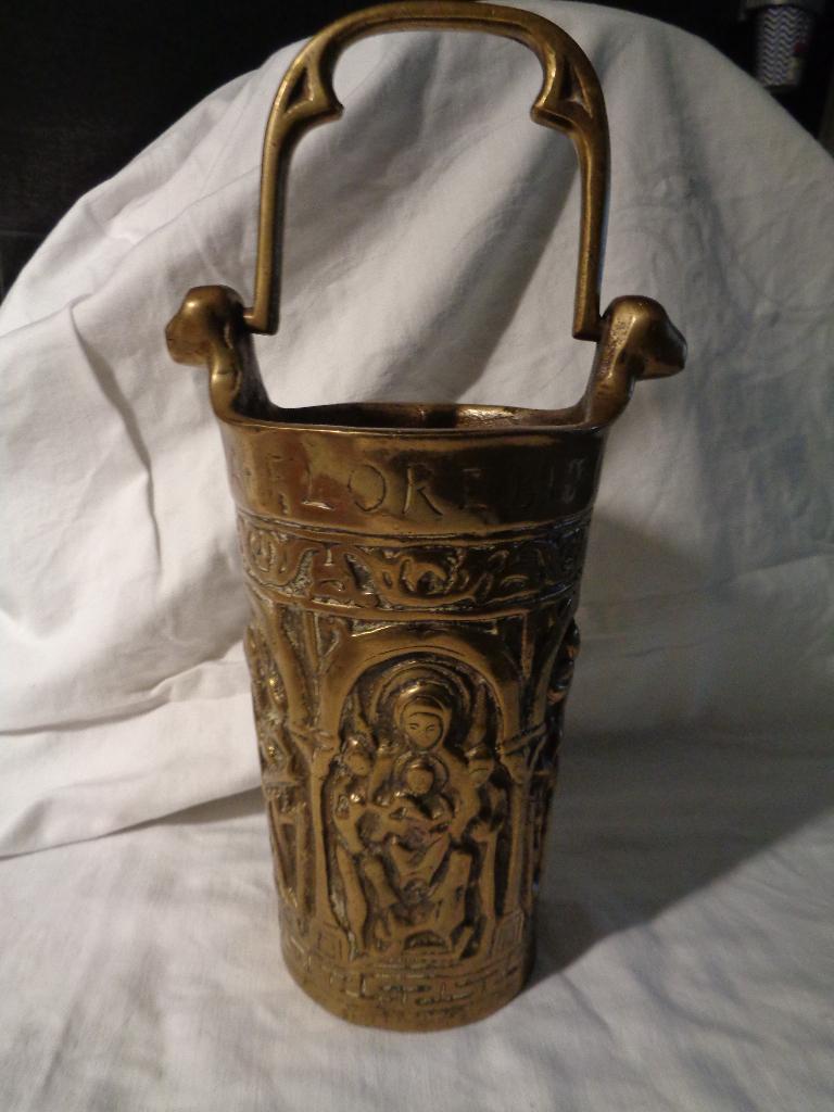 bronzen aspersorium voor doopsels, Ophalen of Verzenden, Brons